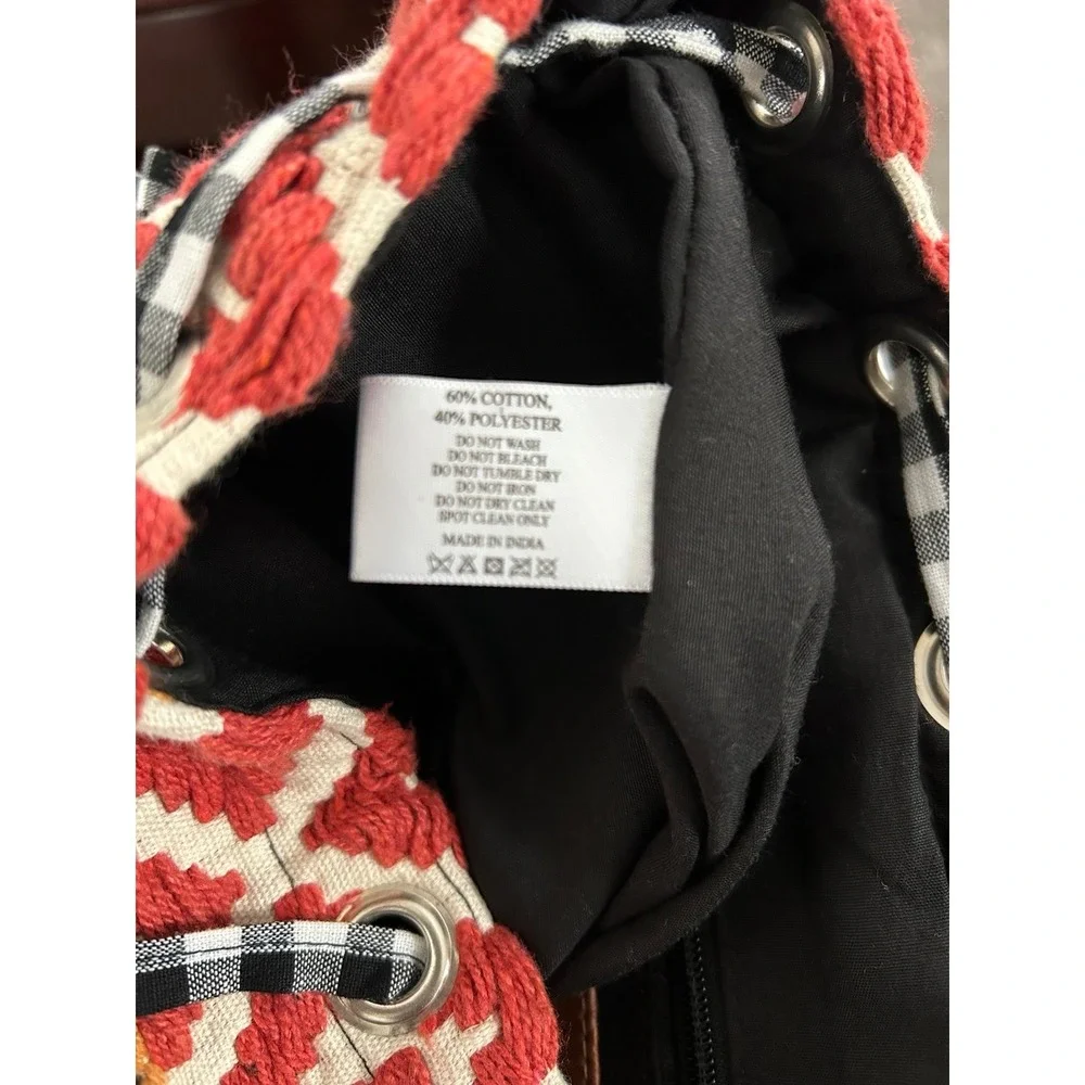 America & Beyond Boho Woven‎ Backpack